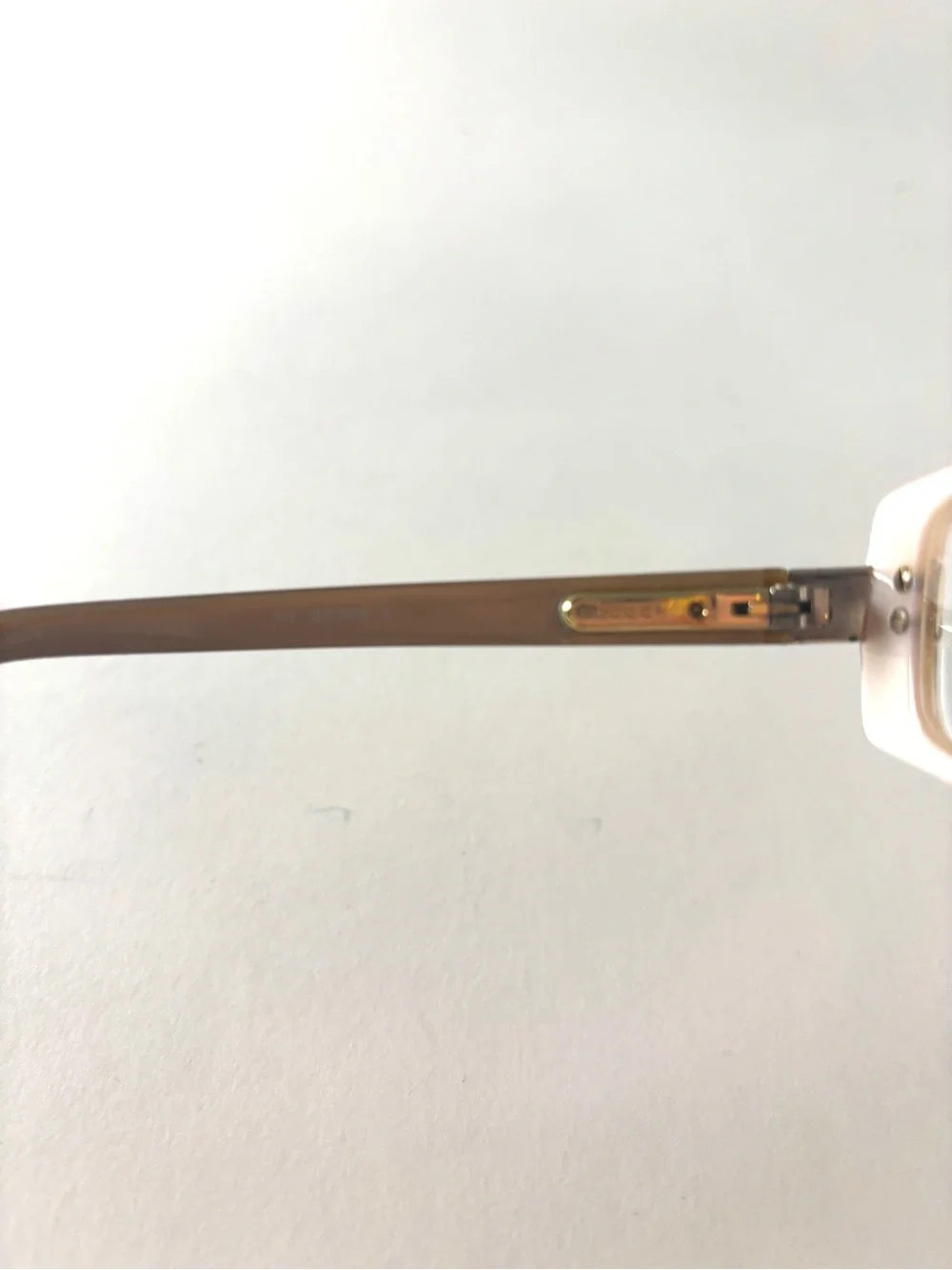Gucci Beige Rectangular Women's Glasses